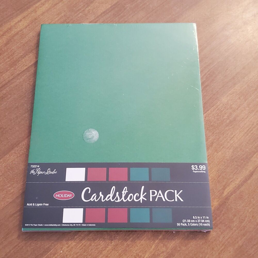 Holiday Cardstock Pack The Paper Studio 50 Pack 5 Colors 10 Each